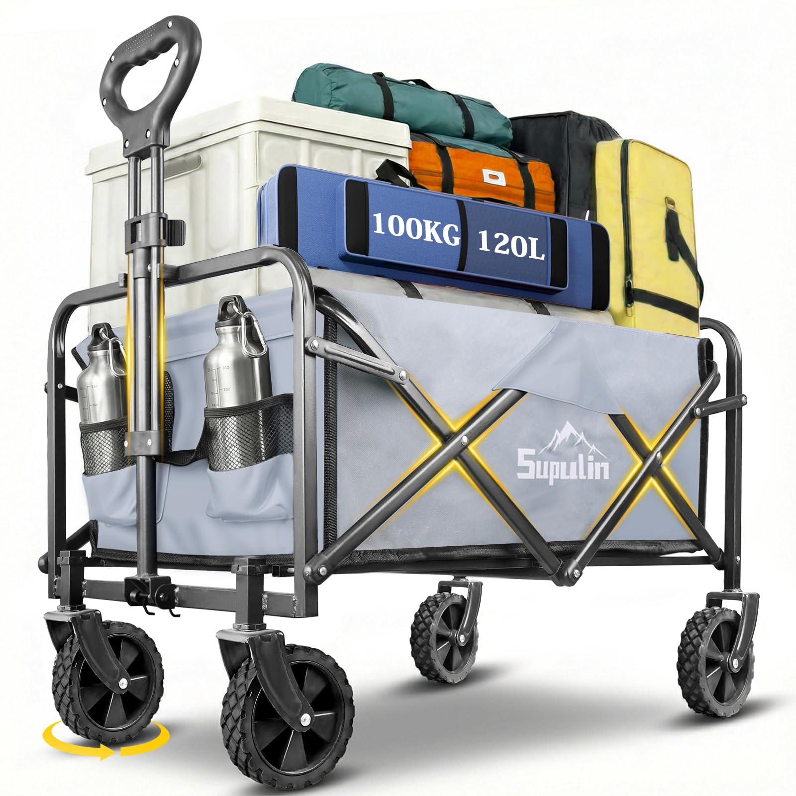 Amazon.co.jp: Supulin キャリーワゴン【大容量120L・耐荷重100KG
